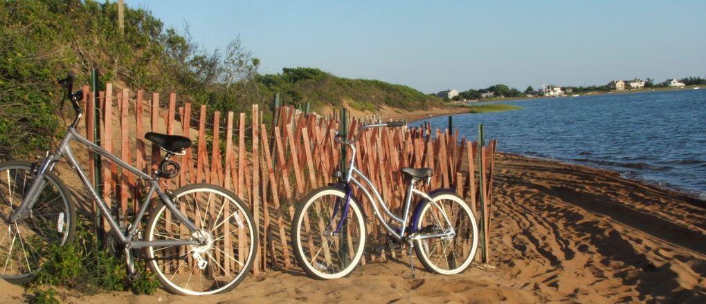 A Bicycle Parked On A Beach